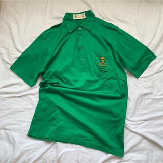 ロキエ(Lochie)の【vintage】エンブレム入りレトログリーンポロシャツ(ポロシャツ)