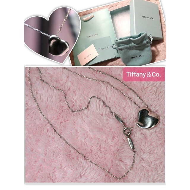 SALE★美品！Tiffany＆Co.   925 ハートペンダントネックレス♪刻印