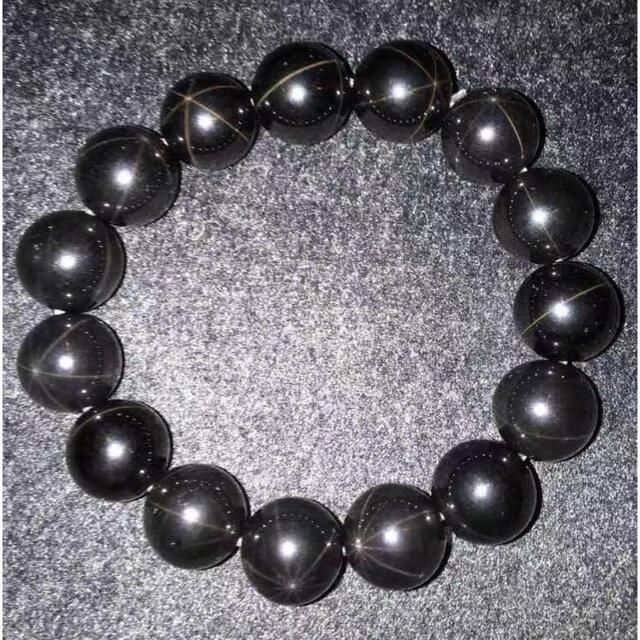 大特価 【高級】黒水晶 ブレスレット 13mm ブレスレット