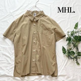 マーガレットハウエル(MARGARET HOWELL)のMHL. ブラウス　サイズ1  半袖　コットン　マーガレットハウエル(シャツ/ブラウス(半袖/袖なし))