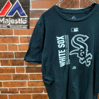 マジェスティック(Majestic)のM119 majestic ホワイトソックス MLB プリントTシャツ 古着T(Tシャツ/カットソー(半袖/袖なし))