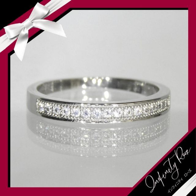 （1059）21号　シルバー高価シンプル小粒スワロエンゲージリング　指輪 レディースのアクセサリー(リング(指輪))の商品写真