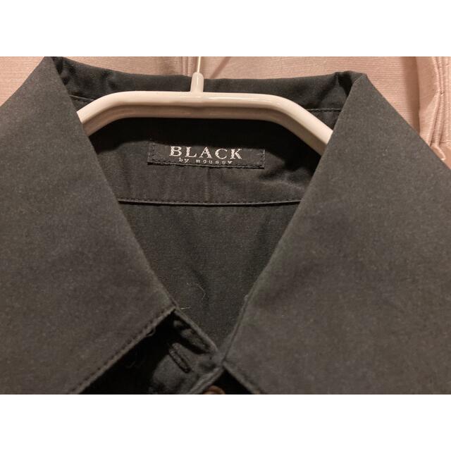 BLACK by moussy(ブラックバイマウジー)の【BLACK BY MOUSSY】シャツ　黒 レディースのトップス(シャツ/ブラウス(長袖/七分))の商品写真