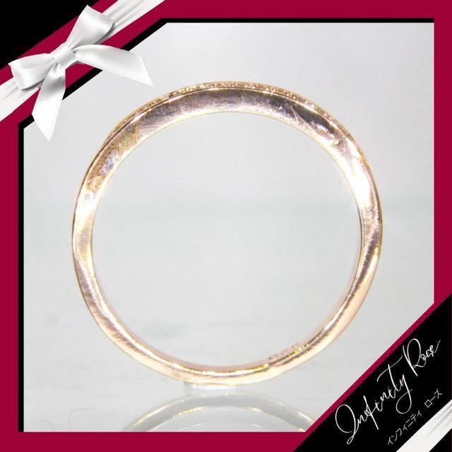 （1061）12号　ピンクゴールド高価シンプル小粒スワロエンゲージリング　指輪 レディースのアクセサリー(リング(指輪))の商品写真