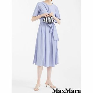 マックスマーラ(Max Mara)のマックスマーラ コットンワンピース ライトブルー(ロングワンピース/マキシワンピース)