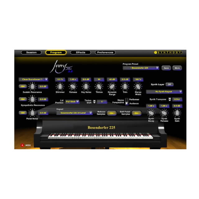 SYNTHOGY Ivory II Studio Grands 楽器のDTM/DAW(ソフトウェア音源)の商品写真