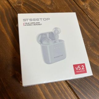 STSEETOP ワイヤレスイヤホン　Bluetooth 白(ヘッドフォン/イヤフォン)