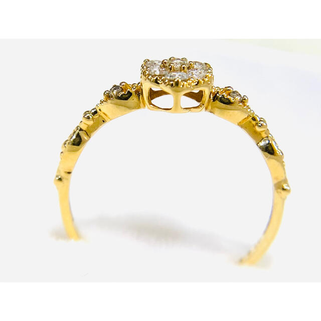JEWELRY TSUTSUMI(ジュエリーツツミ)のジュエリーツツミ K18 ダイヤモンド リング  フラワー 花 0.2ct レディースのアクセサリー(リング(指輪))の商品写真