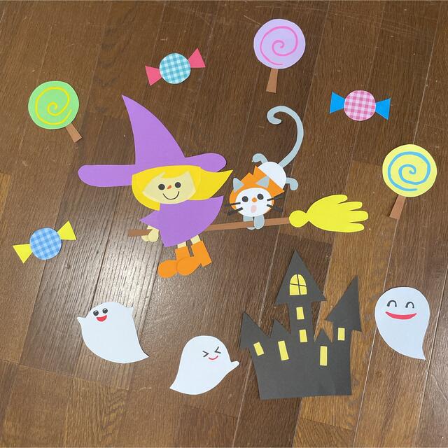 人気ブレゼント! ハロウィンセット 8点⭐︎折り紙 ハンドメイド 壁面飾り リース カボチャ 魔女