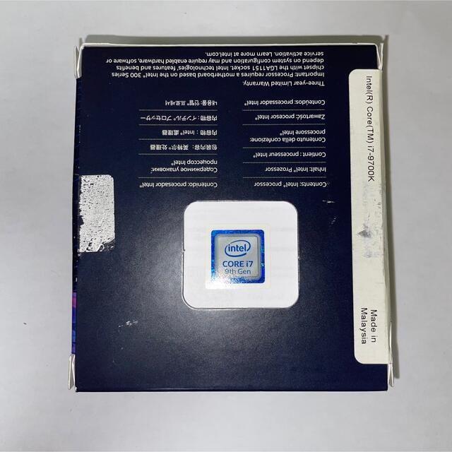CPU intel core i7 9700k スマホ/家電/カメラのPC/タブレット(PCパーツ)の商品写真