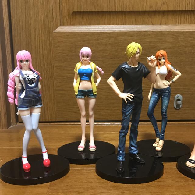 ONE PIECE(ワンピース)のワンピース　フィギュア 9体セット　ジーンズフリーク　デニム　希少 ハンドメイドのおもちゃ(フィギュア)の商品写真