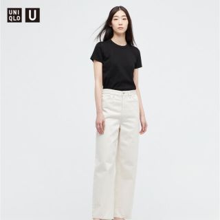 ユニクロ(UNIQLO)のタイムセール　ユニクロ　クルーネックT（半袖）ブラック(Tシャツ(半袖/袖なし))