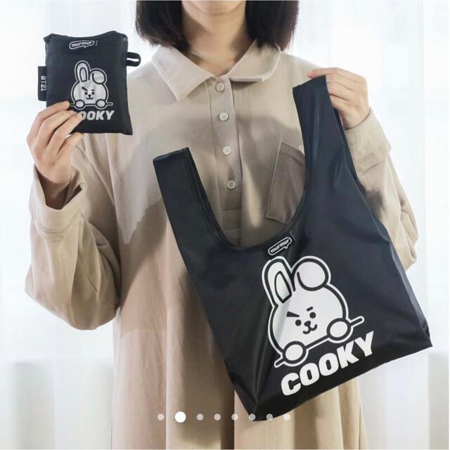 BT21(ビーティーイシビル)のBT21 台湾限定品　エコバッグ コンビニサイズ　スペースタイプ🐰COOKY レディースのバッグ(エコバッグ)の商品写真