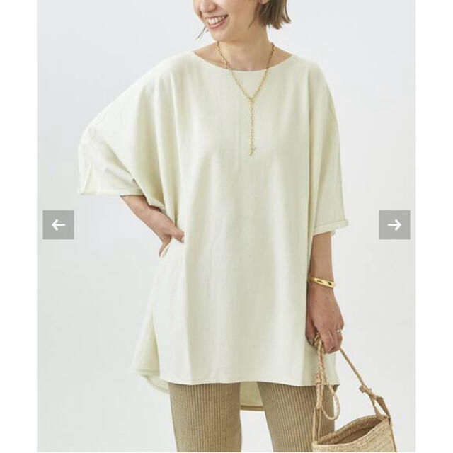 Plage(プラージュ)のPlage sweat drape Tシャツ　ホワイトA メンズのトップス(Tシャツ/カットソー(半袖/袖なし))の商品写真