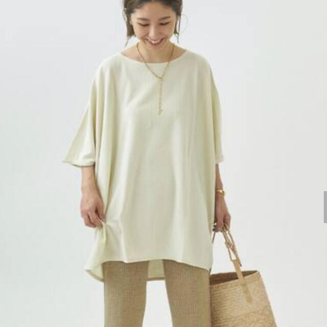 Plage(プラージュ)のPlage sweat drape Tシャツ　ホワイトA メンズのトップス(Tシャツ/カットソー(半袖/袖なし))の商品写真