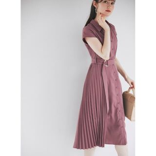 トッコ(tocco)のtocco＊田中みな実着用サイドプリーツ シャツワンピース (ひざ丈ワンピース)