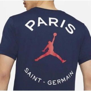 パリサンジェルマン(Paris Saint-Germain)のジョーダン　パリサンジェルマン　ロゴTシャツ　Lサイズ　Jordan PSG (Tシャツ/カットソー(半袖/袖なし))