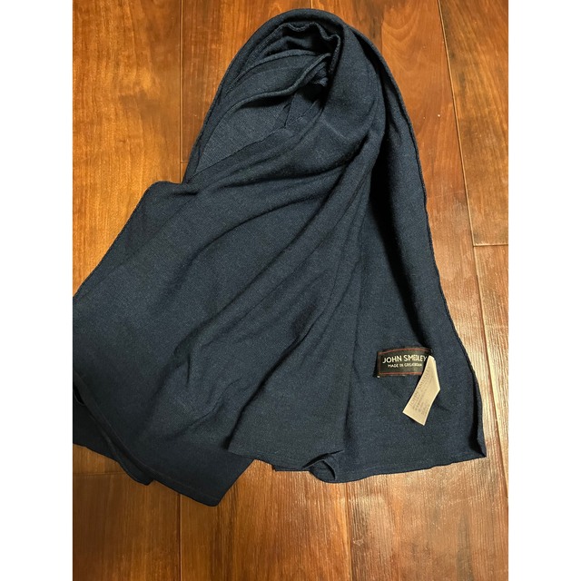 極美品】John Smedley ジョンスメドレー 英国製 ストール ブルー