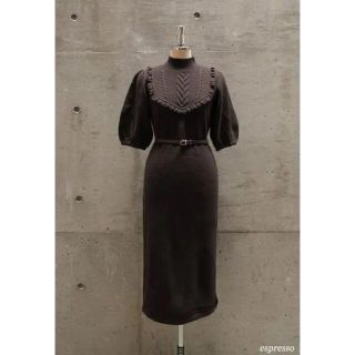 ハーリップトゥ(Her lip to)のherlipto Belted Ruffle Cable-Knit Dress(ロングワンピース/マキシワンピース)