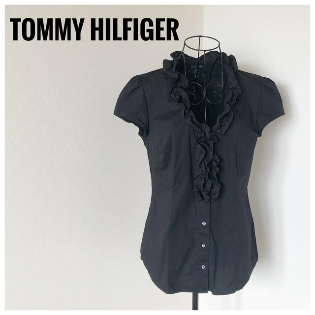 TOMMY HILFIGER(トミーヒルフィガー)のトミーヒルフィガー Tommy Hilfiger シャツ コットン ストレッチ レディースのトップス(シャツ/ブラウス(半袖/袖なし))の商品写真