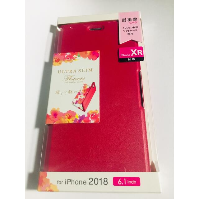 ELECOM(エレコム)のiPhoneXRケース手スリムソフトレザーカバー磁石付き 【ディープピンク】 スマホ/家電/カメラのスマホアクセサリー(iPhoneケース)の商品写真