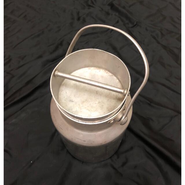 アルミ ミルク缶 ミルクポットフラワーポット フランス アンティーク  インテリア/住まい/日用品のキッチン/食器(容器)の商品写真