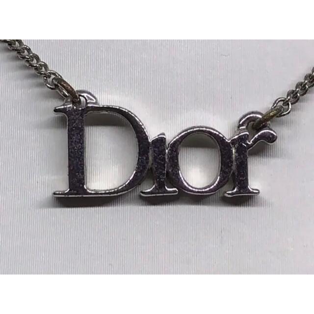 シルバークリスチャンディオール  Dior シルバーDiorロゴ ネックレス