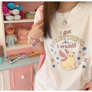 スワンキス(Swankiss)のangel cat t-shirt(Tシャツ(半袖/袖なし))