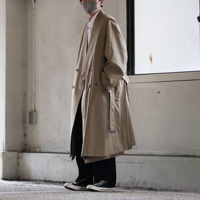 stein(シュタイン)のstein 2020AW OVERSIZED LINEAR NO COLLAR メンズのジャケット/アウター(トレンチコート)の商品写真