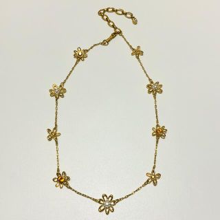 スワロフスキー(SWAROVSKI)の正規品 SWAROVSKI お花❁¨̮のステーション ネックレス (ネックレス)