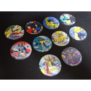 聖闘士星矢・メンコ10枚セット 昭和レトロ ビンテージ 当時物 駄菓子屋③(その他)