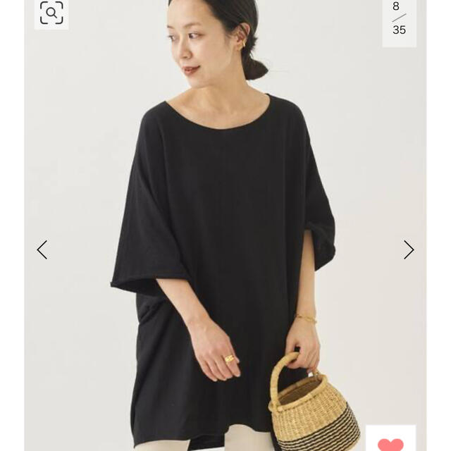 Plage sweat drape Tシャツ　ブラック　新品未使用タグ付き