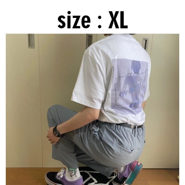 over print anonymous Tee XL 古塔つみ - Tシャツ/カットソー(半袖/袖なし)