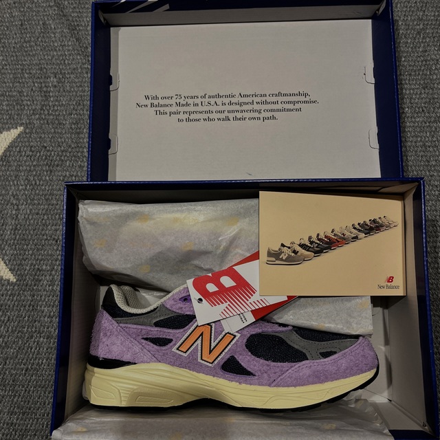 New Balance(ニューバランス)のNew Balance 990V3 Purple Orange メンズの靴/シューズ(スニーカー)の商品写真