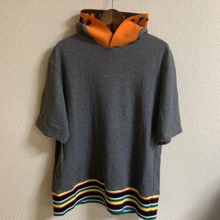 ディスカバード(DISCOVERED)のディスカバード　DISCOVERED リブ切替　半袖　パーカー(Tシャツ/カットソー(半袖/袖なし))