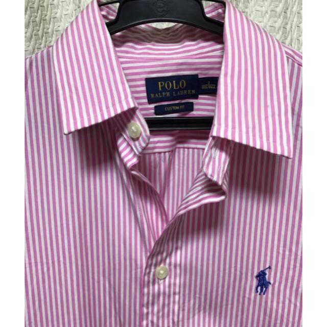 POLO RALPH LAUREN(ポロラルフローレン)のラルフローレン　ピンクストライプ　シャツ レディースのトップス(シャツ/ブラウス(長袖/七分))の商品写真