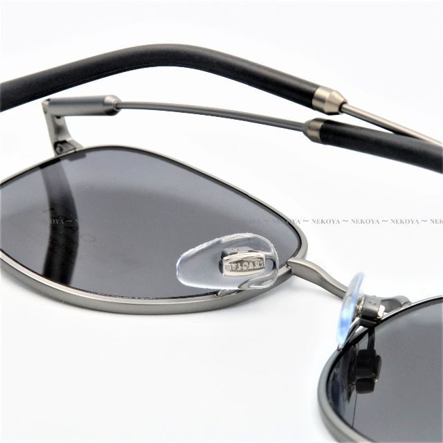 BVLGARI 5049 195/81 サングラス 偏光グラス ガンメタ グレー