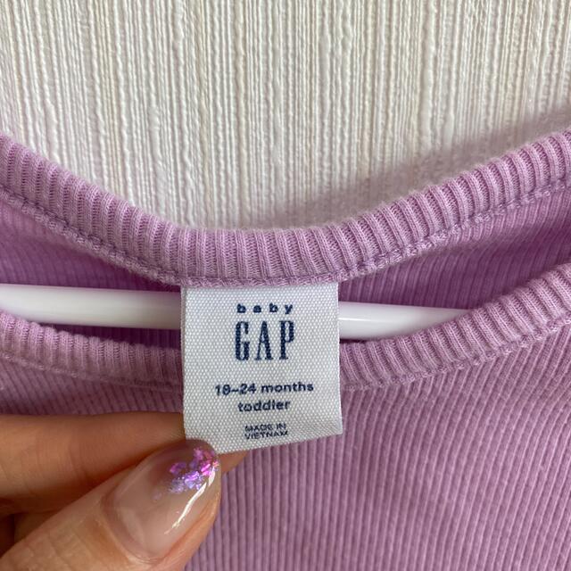 babyGAP(ベビーギャップ)のGAP ピンクパープル　2枚セット　姉妹 キッズ/ベビー/マタニティのキッズ服女の子用(90cm~)(Tシャツ/カットソー)の商品写真