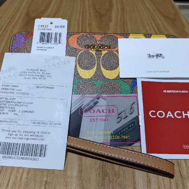 COACH  長財布　カラフルシグネチャー