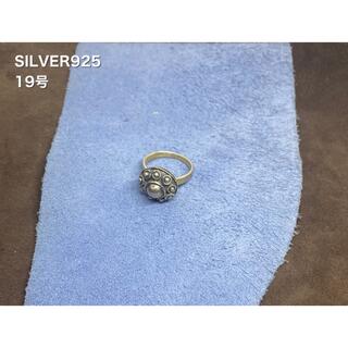 SILVER ボタンリング　タイ製　シルバー925指輪　オパールj67b(リング(指輪))