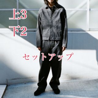 コモリ(COMOLI)の comoli 21ss デニムジャケット　ベルテッドデニム　セットアップ(デニム/ジーンズ)