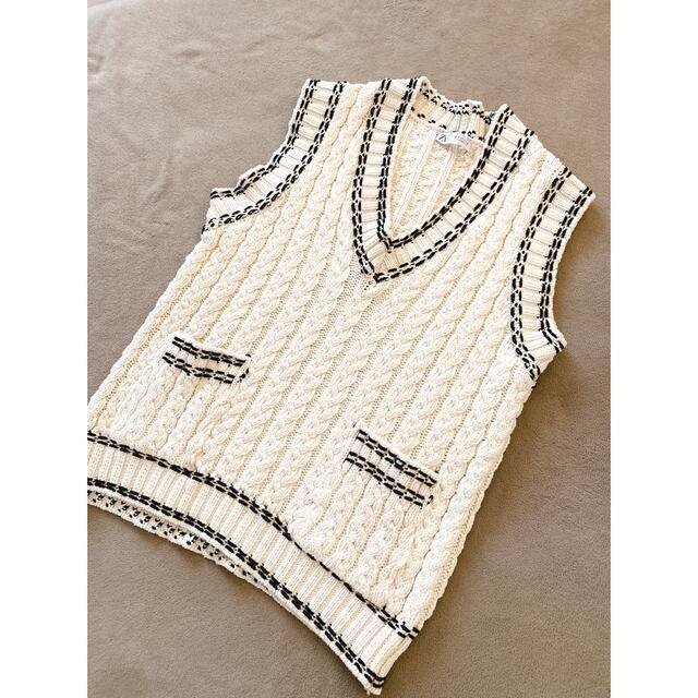 ZARA - 【ZARA】ステッチディテールニットベストの通販 by ZARA - 【ZARA】ステッチディテールニットベストの通販 by