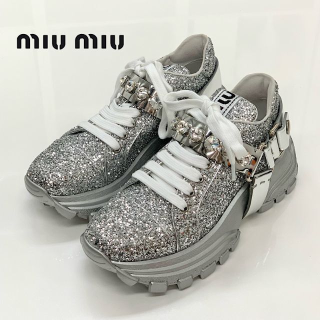 miumiu - 4448 未使用 ミュウミュウ ビジュー グリッター 2way