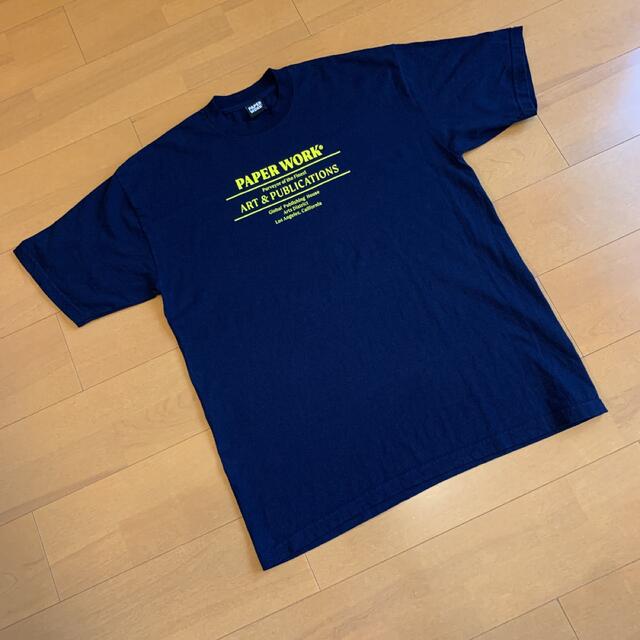 Supreme(シュプリーム)の日本未発売 美品 米国製 PAPER WORK NYC Tシャツ L ネイビー メンズのトップス(Tシャツ/カットソー(半袖/袖なし))の商品写真