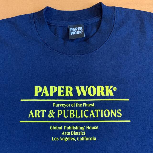 Supreme(シュプリーム)の日本未発売 美品 米国製 PAPER WORK NYC Tシャツ L ネイビー メンズのトップス(Tシャツ/カットソー(半袖/袖なし))の商品写真