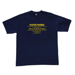 シュプリーム(Supreme)の日本未発売 美品 米国製 PAPER WORK NYC Tシャツ L ネイビー(Tシャツ/カットソー(半袖/袖なし))