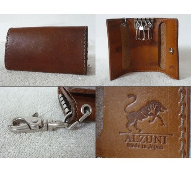 ALZUNI(アルズニ)のアルズニ　ALZUNI　レザー　ブラウン　茶　４連　キーケース メンズのファッション小物(キーケース)の商品写真