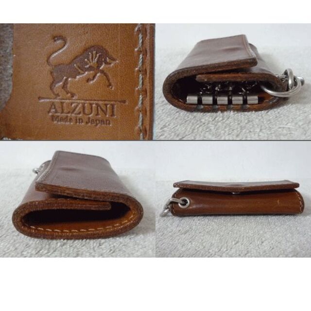 ALZUNI(アルズニ)のアルズニ　ALZUNI　レザー　ブラウン　茶　４連　キーケース メンズのファッション小物(キーケース)の商品写真
