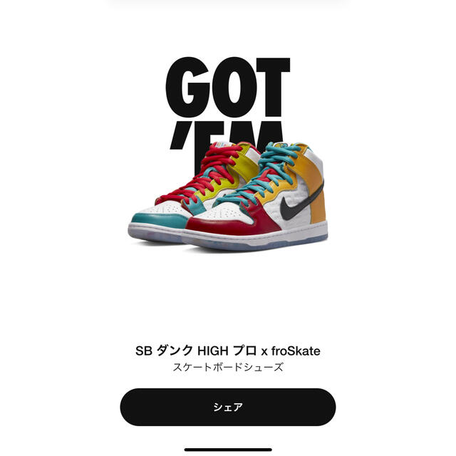 froSkate × Nike SB Dunk High フロスケート靴/シューズ