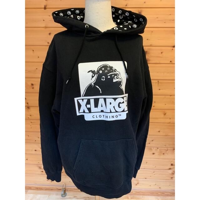 172【入手困難】X-LARGE×X-GIRL　パーカー　ブラック　即完売品　M